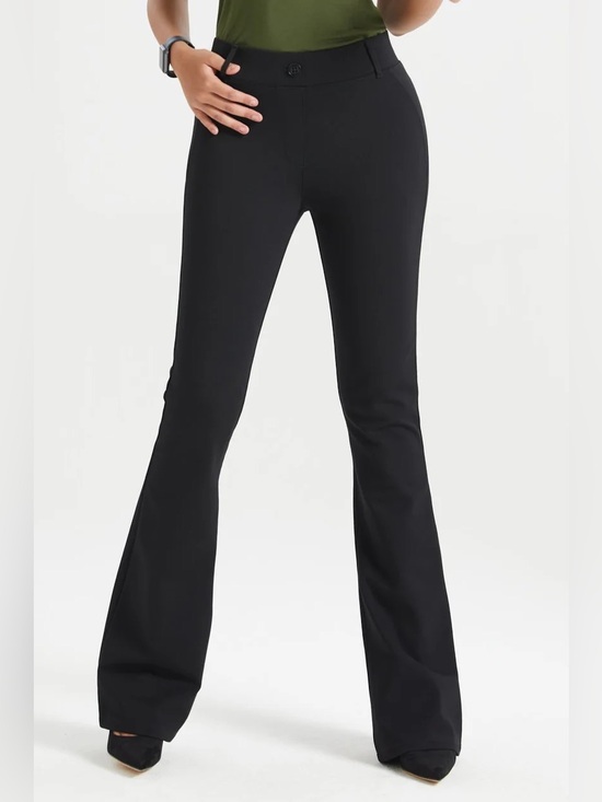 Betabrand Pants - Betabrand 6-Pocket Dress Yoga Pant Bootcut Black sz L Petite Stretch Flare